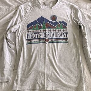 Piggy's Restaurant Lake Harmony PA Men's Long Sleeve T-Shirt Size M